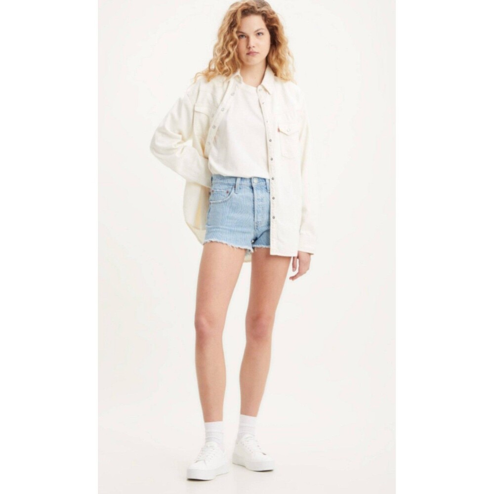 Levi's 501 Original Women's High-Rise Distressed Jean Denim Shorts Size‎ 29